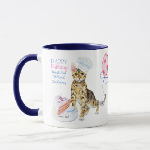 Grattis på födelsedagen Bengal Cat Mamma - Personl Mugg