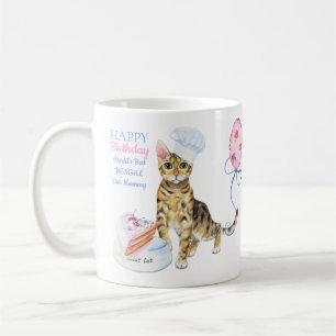 Grattis på födelsedagen-bengalkatten Mamma - lägg Kaffemugg