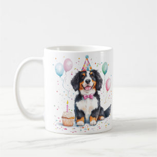 Grattis på födelsedagen Berner Sennenhund Kaffemugg