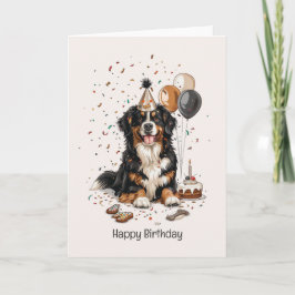 Grattis på födelsedagen Berner Sennenhund Kort