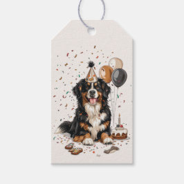 Grattis på födelsedagen Berner Sennenhund Presentetikett