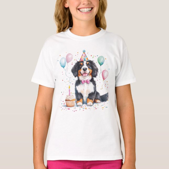 Grattis på födelsedagen Berner Sennenhund T Shirt (Framsida)