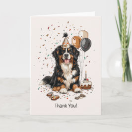 Grattis på födelsedagen Berner Sennenhund Tack Kort