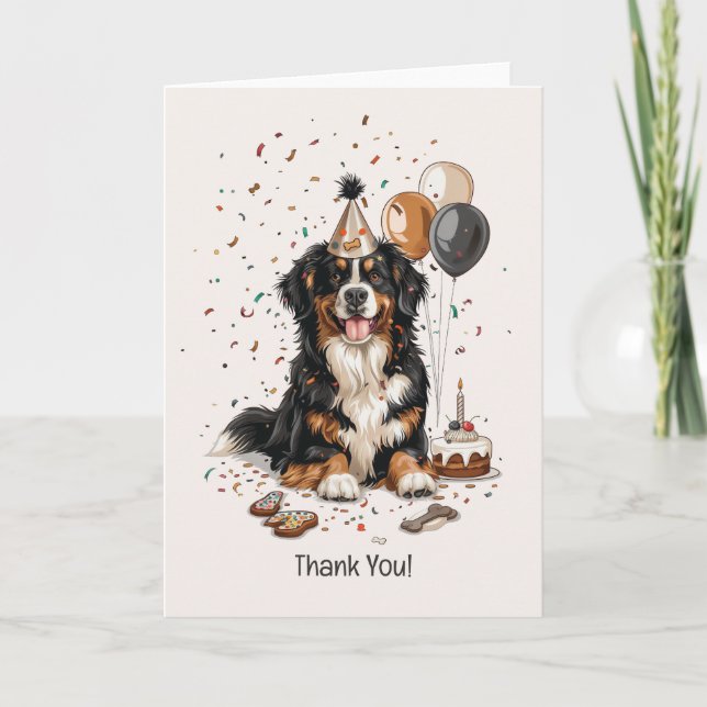 Grattis på födelsedagen Berner Sennenhund Tack Kort (Framsida)