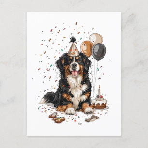 Grattis på födelsedagen Berner Sennenhund Vykort