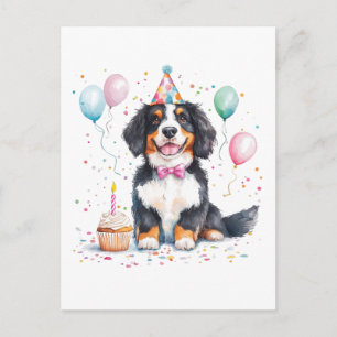 Grattis på födelsedagen Berner Sennenhund Vykort