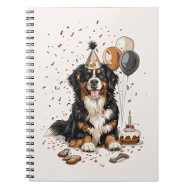 Grattis på födelsedagen Bernese Mountain Hund Anteckningsbok