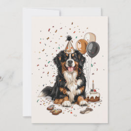 Grattis på födelsedagen Bernese Mountain Hund Inbjudningar