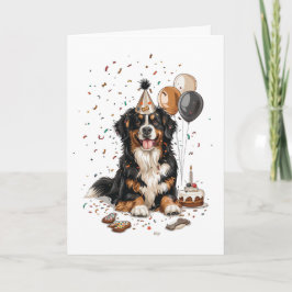 Grattis på födelsedagen Bernese Mountain Hund Kort