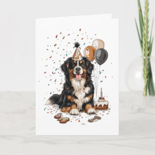 Grattis på födelsedagen Bernese Mountain Hund Kort