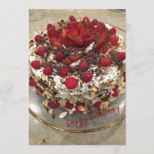 Grattis på födelsedagen Berry Cake Kort