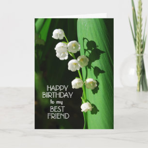 Grattis på födelsedagen Best Friend Lily of the Va Kort