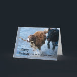 Grattis på födelsedagen Best Friend Roligt Old & C Kort<br><div class="desc">Vi var vänner när vi var unga och dumma och nu kan vi vara vänner när vi är gamla och galna. Grattis på födelsedagen till den bästa vän någonsin med två hundar som ropar och jagar en piska</div>