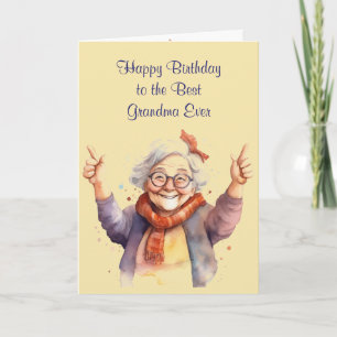 Grattis på födelsedagen Best Grandma All Roligt Kort