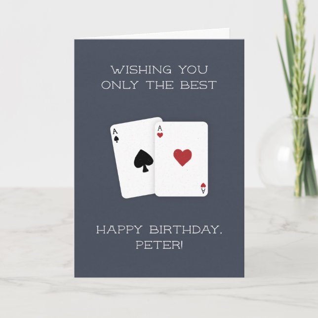 Grattis på födelsedagen Best Poker startar Hand Es Kort (Framsida)
