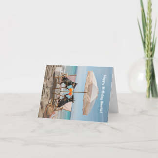 Grattis på födelsedagen Bestie Hund Inspired Födel Tack Kort