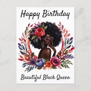Grattis på födelsedagen Bevackra Black Queen Melan Helg Vykort