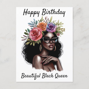 Grattis på födelsedagen Bevackra Black Queen Melan Helg Vykort