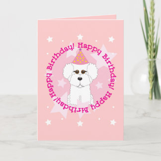 Grattis på födelsedagen Bichon Kort