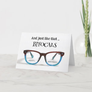Grattis på födelsedagen Bifocals Kort