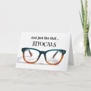 Grattis på födelsedagen Bifocals Kort