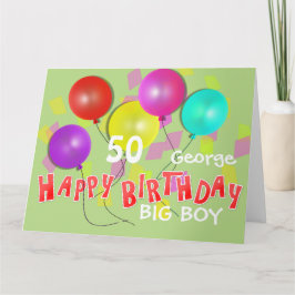 Grattis på födelsedagen Big Boy 50:e milstolpen Pe Kort