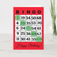 Grattis på födelsedagen BINGO-kort
