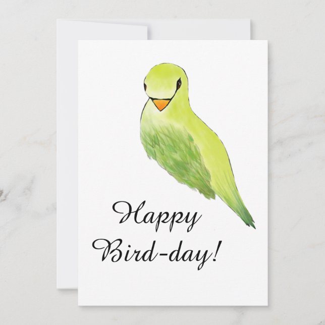 Grattis på födelsedagen Bird Pun Kort (Framsida)