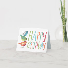 Grattis på födelsedagen Birdie Card Inbjudan