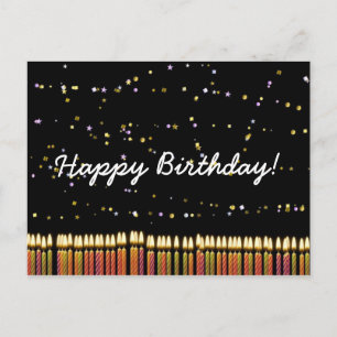 Grattis på födelsedagen Birthday Candles Vykort