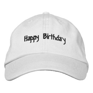 Grattis på födelsedagen Black färg Anpassningsbar Broderad Keps