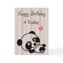 Grattis på födelsedagen Black Lilac Panda Card