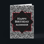Grattis på födelsedagen Black White Modern Persona Kort<br><div class="desc">Grattis på födelsedagen Black White Modern Personalize Card är underbart att önska den speciella personen i ditt liv i Grattis på födelsedagen. Anpassa den.</div>