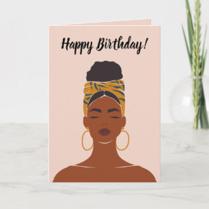 Grattis på födelsedagen Black Woman Kort