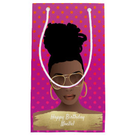 Grattis på födelsedagen! Black Woman w/Guld Shades