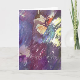 Grattis på födelsedagen Blommigt Abstrakt Kort