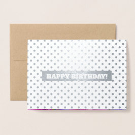 Grattis på födelsedagen. Blommigt för vattenfärg Folierat Kort