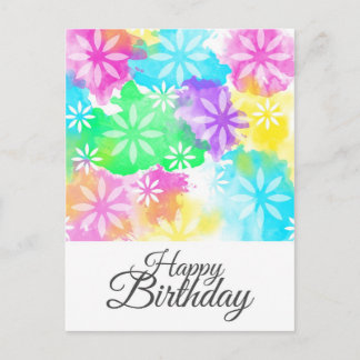 Grattis på födelsedagen blommor vykort