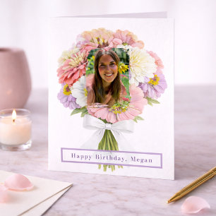 Grattis på födelsedagen Blomsterbukett Beställning Hälsningskort