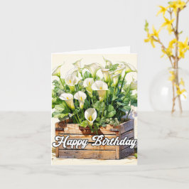 Grattis på födelsedagen Blooming Calla Lilies Kort