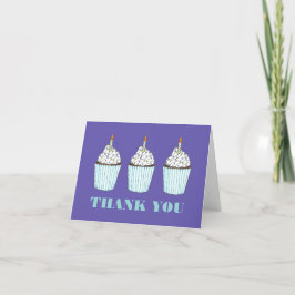 Grattis på födelsedagen Blue Cuptårta Sprinkles Fr Tack Kort