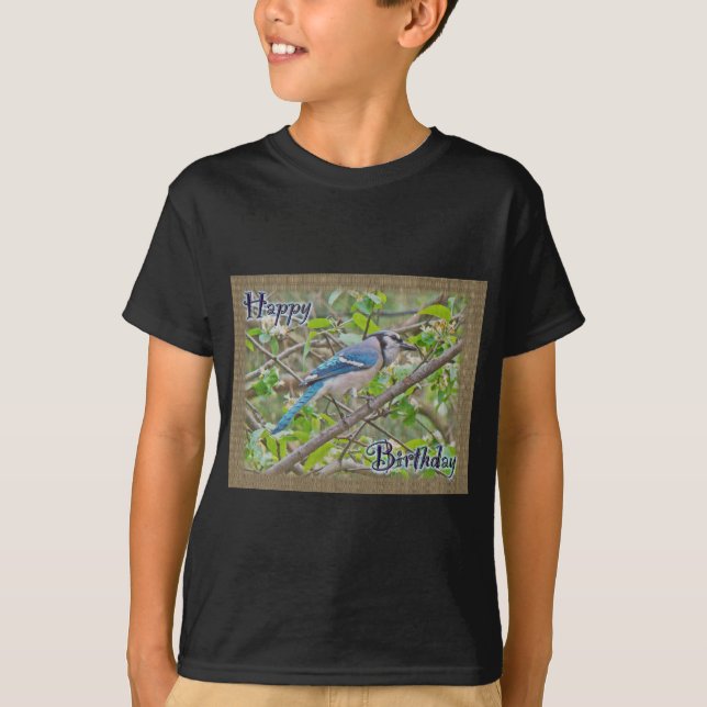 Grattis på födelsedagen Blue Jay Tee (Framsida)