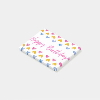 grattis på födelsedagen - bokför anteckning post-it block