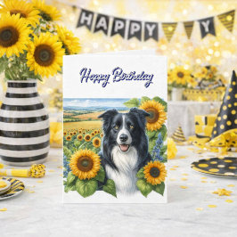 Grattis på födelsedagen Border Collie  Kort