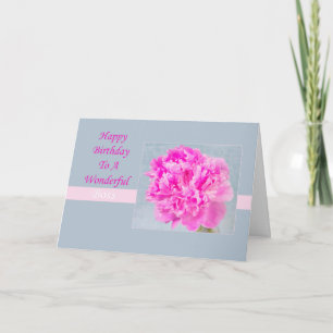 Grattis på födelsedagen Boss Rosa Peony-kort Kort