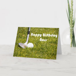 Grattis på födelsedagen Boss Sand-wedge Och Golfbo Kort