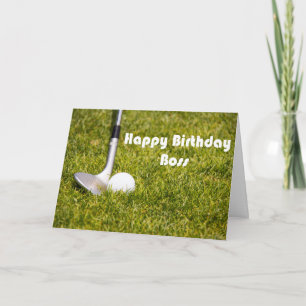 Grattis på födelsedagen Boss Sand-wedge Och Golfbo Kort