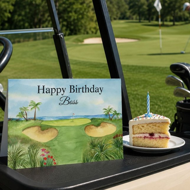 Grattis på födelsedagen Boss Tropisk Golfbana Kort (Skapare uppladdad)