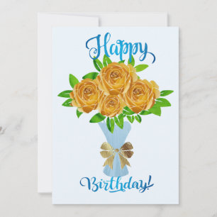 Grattis på födelsedagen Bouquet Julkort