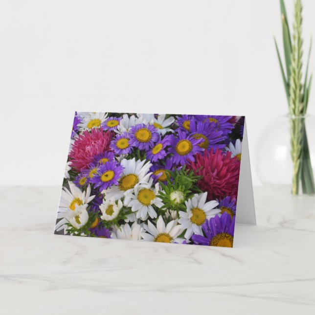 Grattis på födelsedagen Bouquet Kort (Framsida)